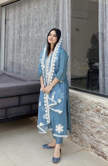 New Designer Party Sharara Suit & Dupatta Set
