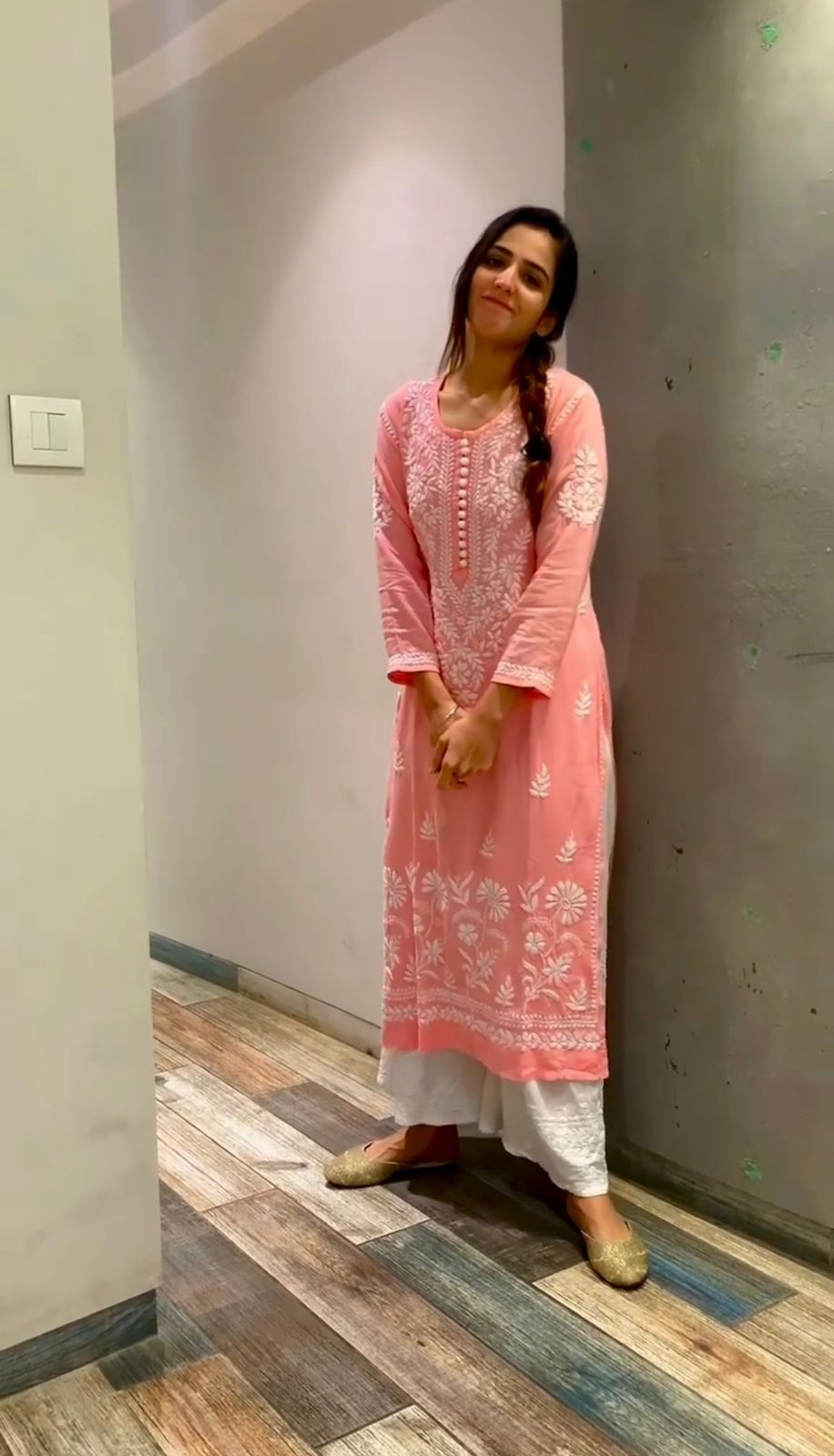 New Trending Rayon Top With Cotton Thread Embroidered Work And Work Palazzo