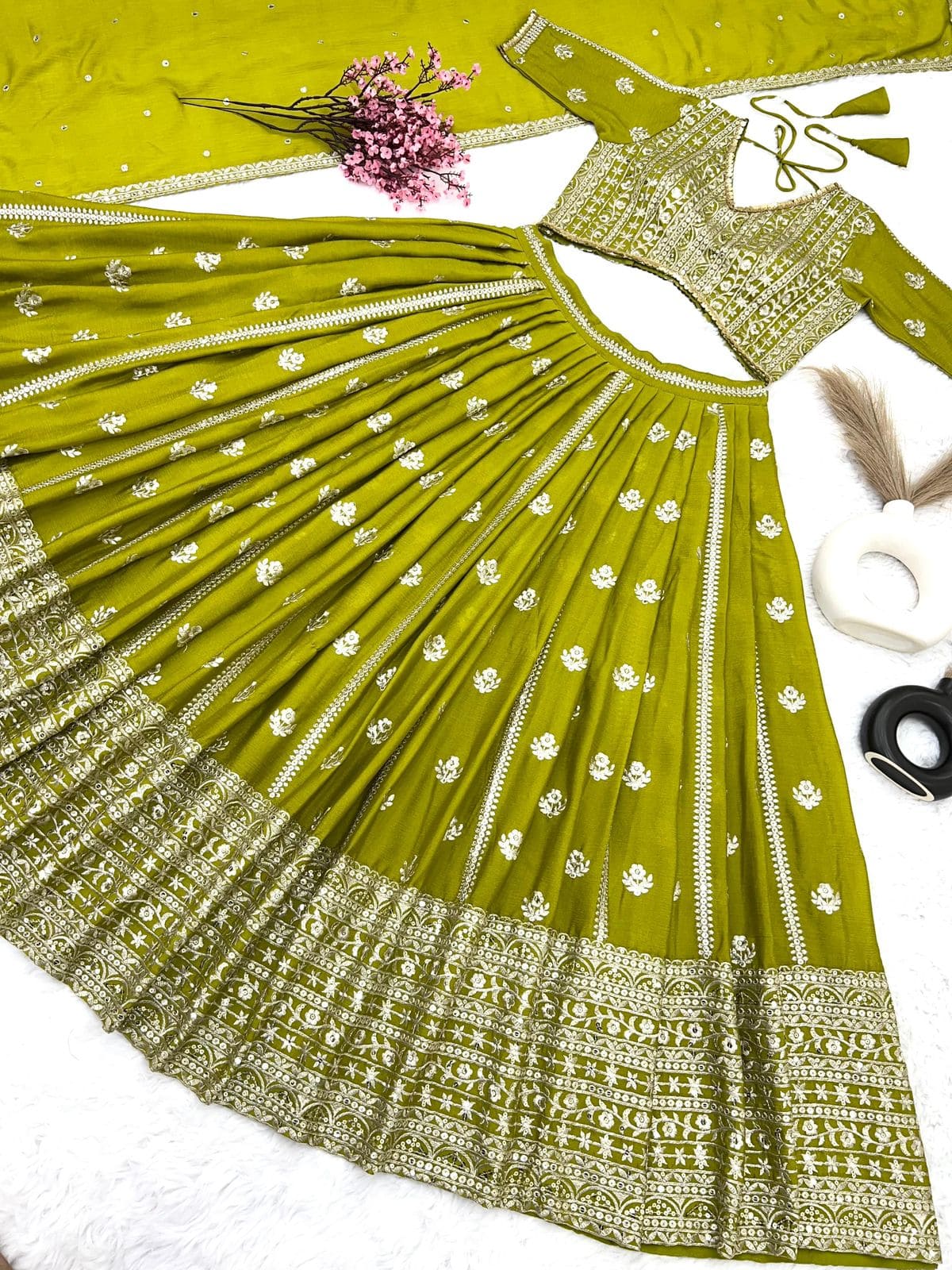New Wedding Collection Lehenga Choli With Full Heavy Embroidery Sequence Work