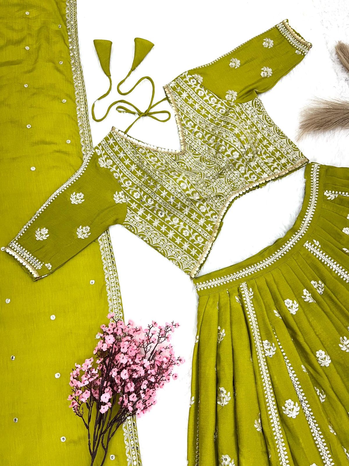 New Wedding Collection Lehenga Choli With Full Heavy Embroidery Sequence Work