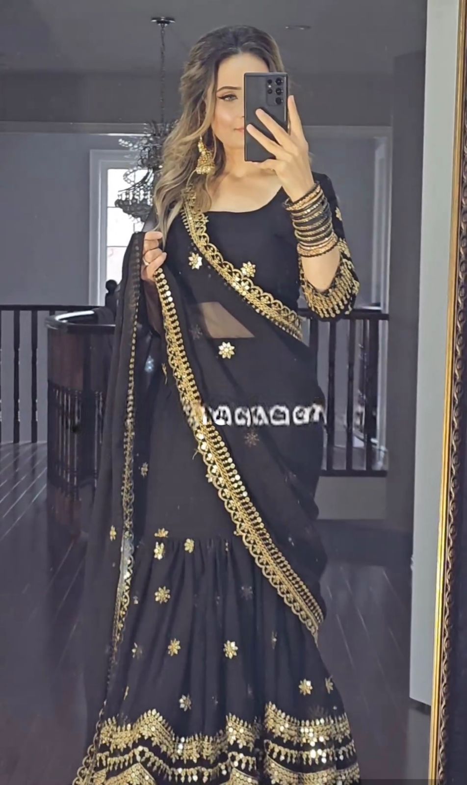 New Wedding Wear Lehenga Choli - Black