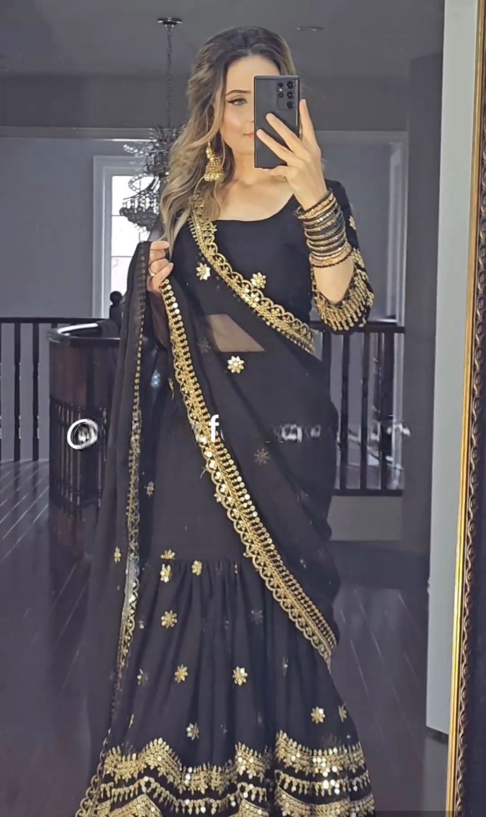 New Wedding Wear Lehenga Choli - Black