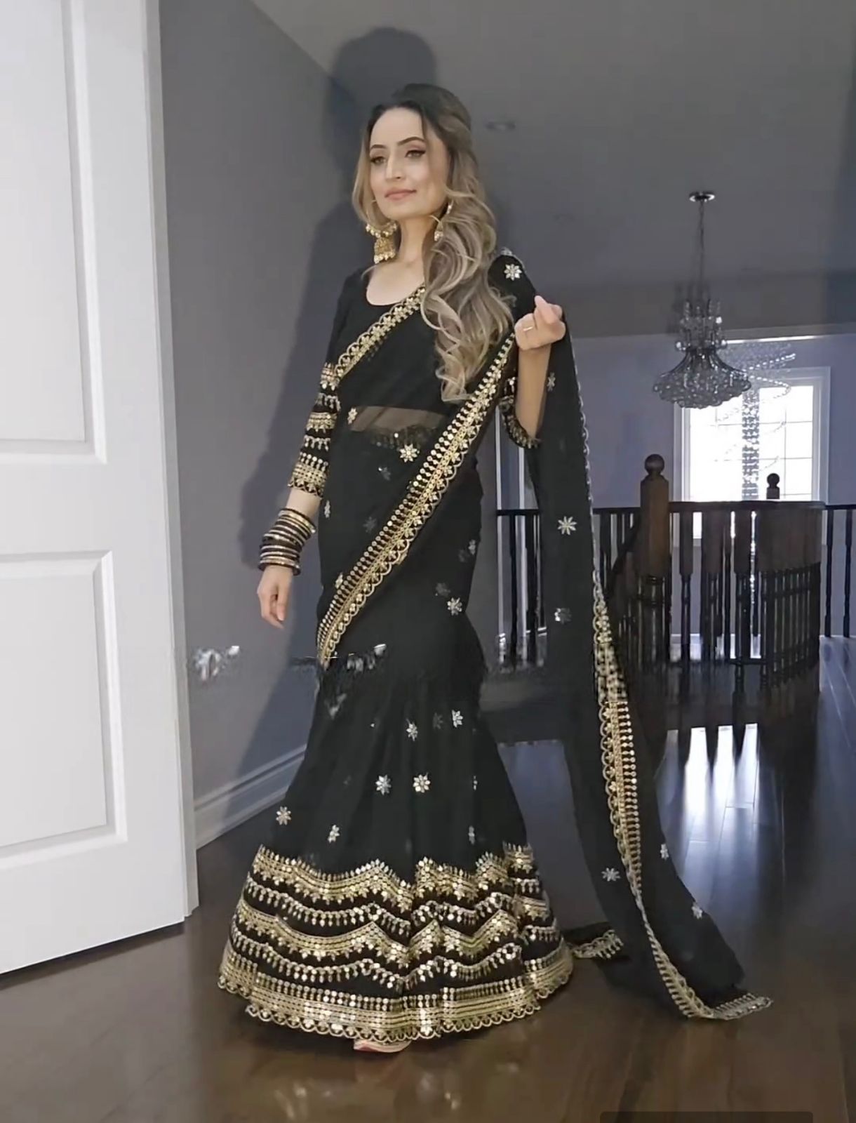 New Wedding Wear Lehenga Choli - Black