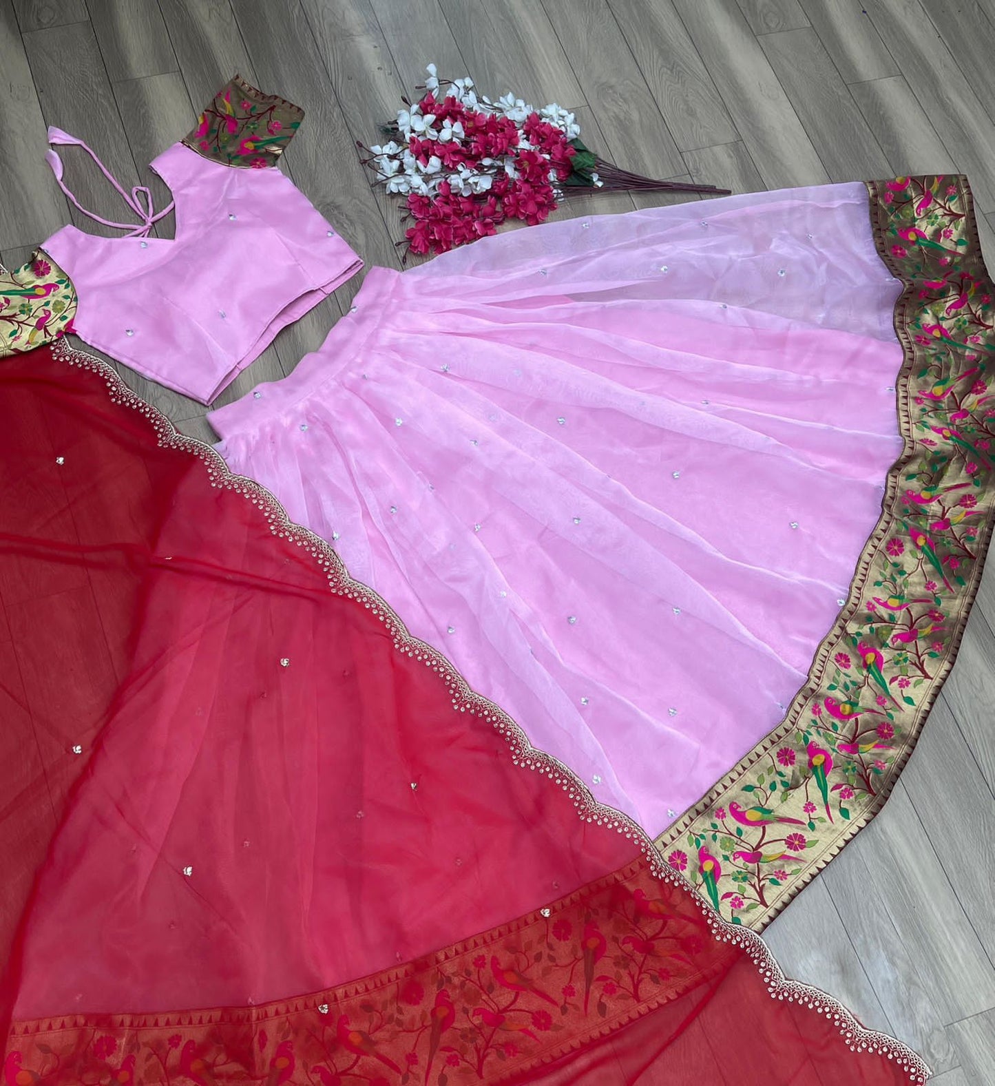 Organza Lehenga Choli for festival