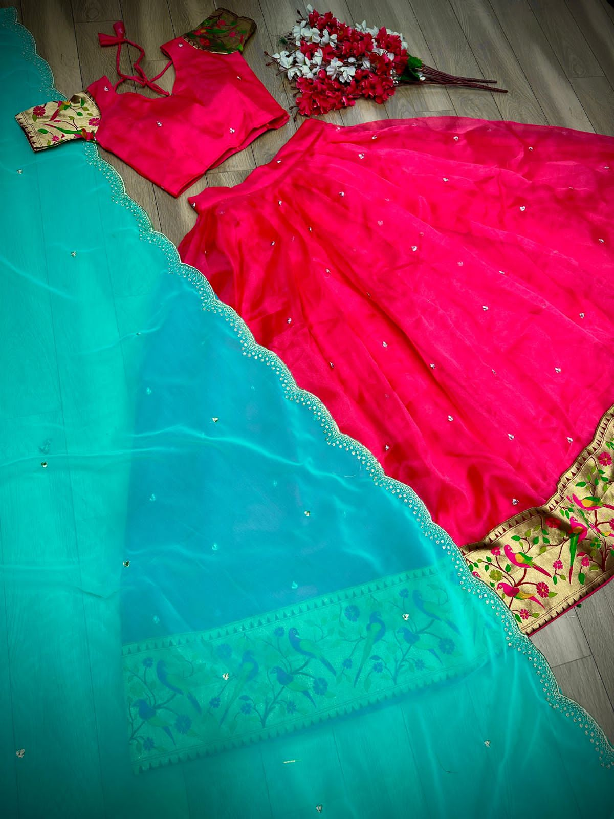 Organza Lehenga Choli for festival