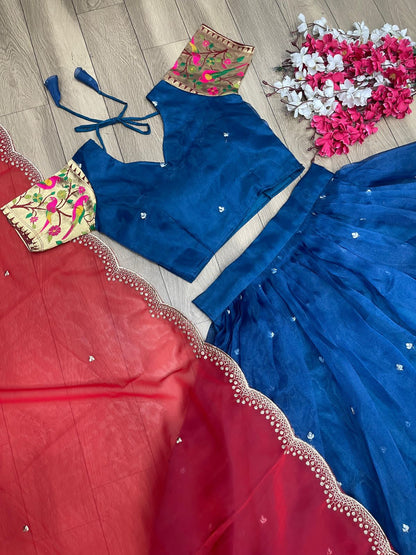 Organza Lehenga Choli for festival