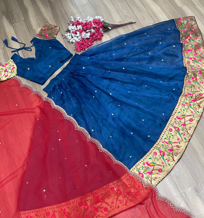 Organza Lehenga Choli for festival