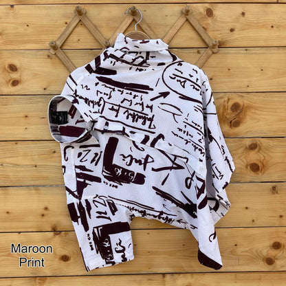 POPCORN Print Half Sleeve Shirts