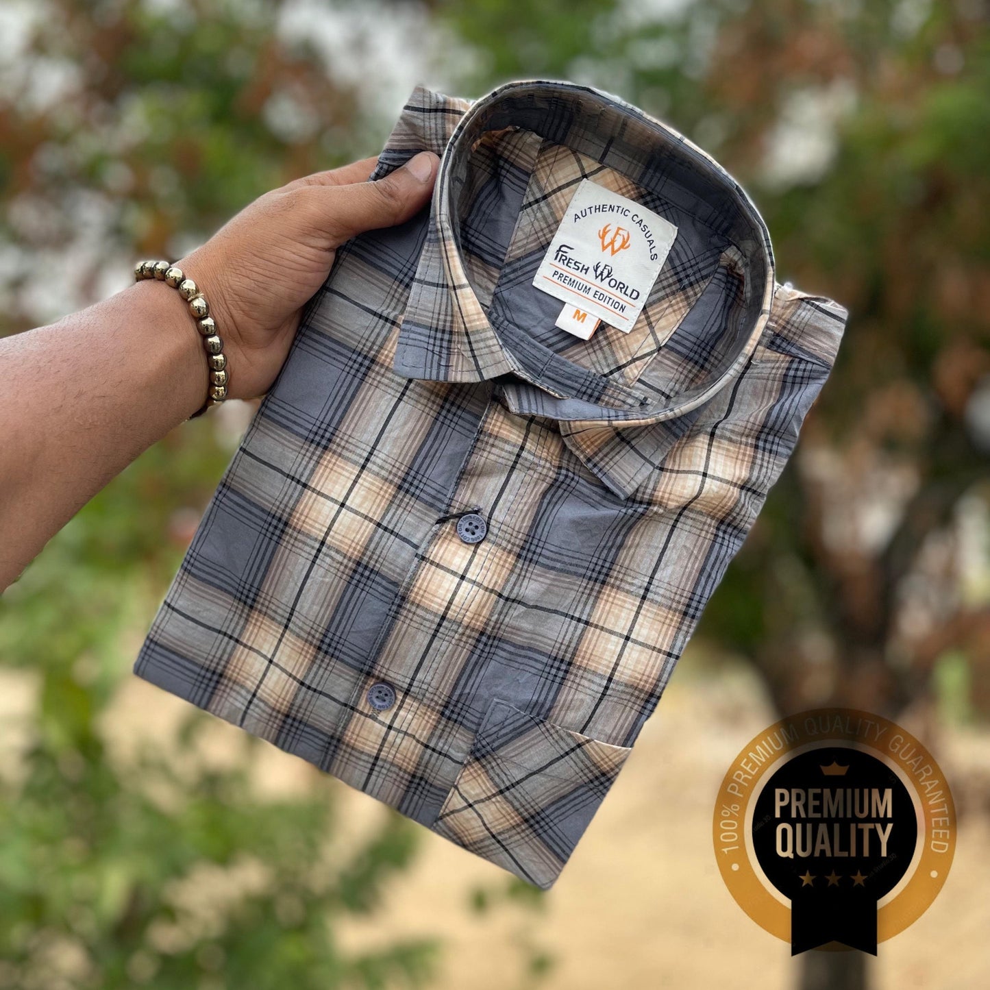 Paper Cotton Full Sleeve Freshworld Check Shirt