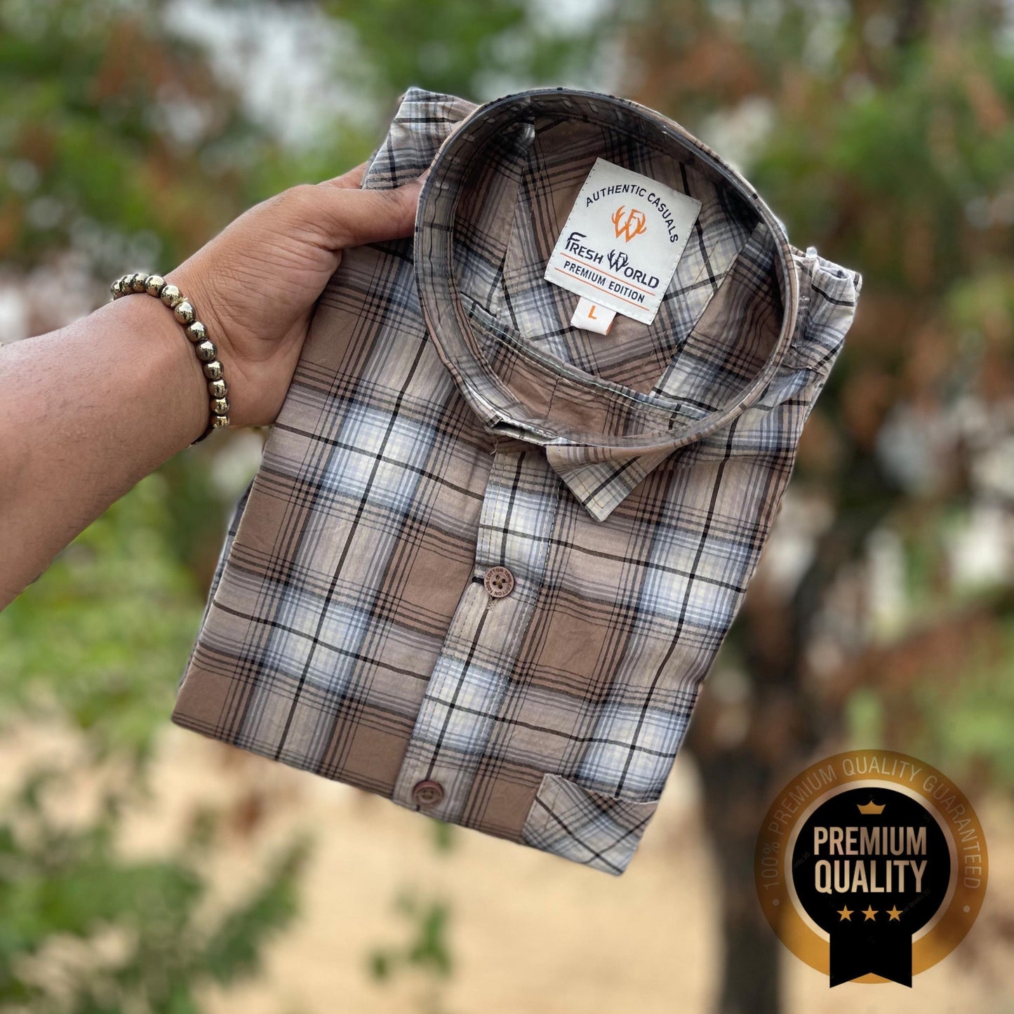 Paper Cotton Full Sleeve Freshworld Check Shirt