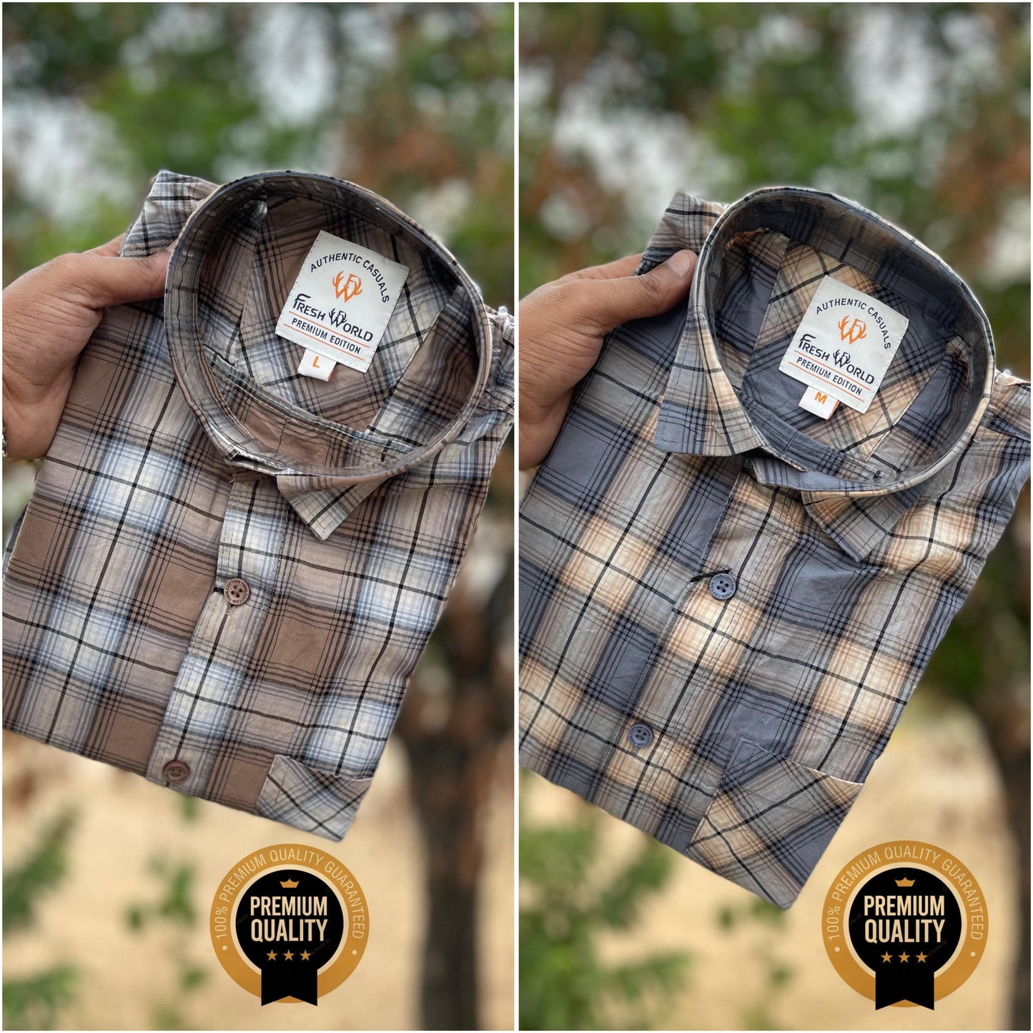 Paper Cotton Full Sleeve Freshworld Check Shirt