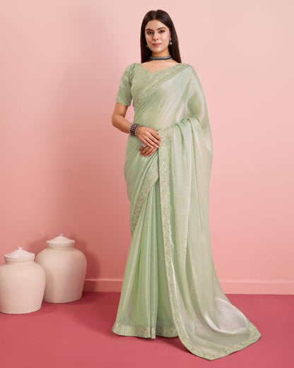 Party Wear Soft Premium Burberry Silk Saree