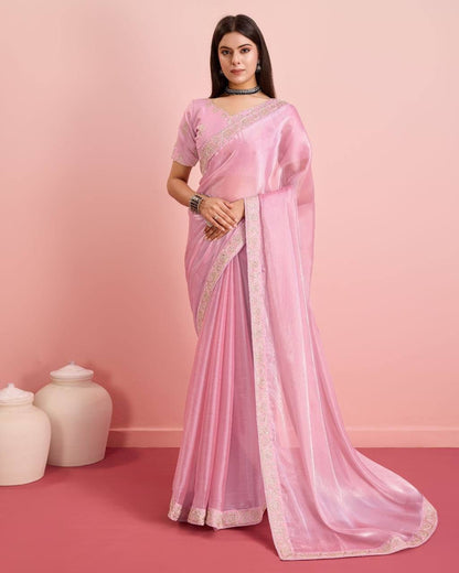 Party Wear Soft Premium Burberry Silk Saree