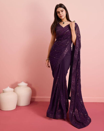 Party Wear Soft Premium Georgette Saree