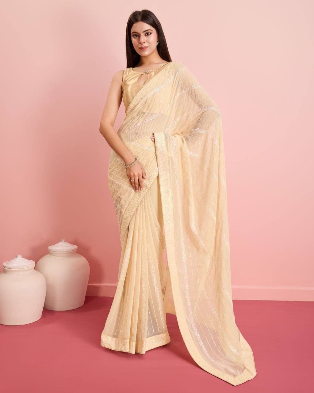 Party Wear Soft Premium Georgette Saree