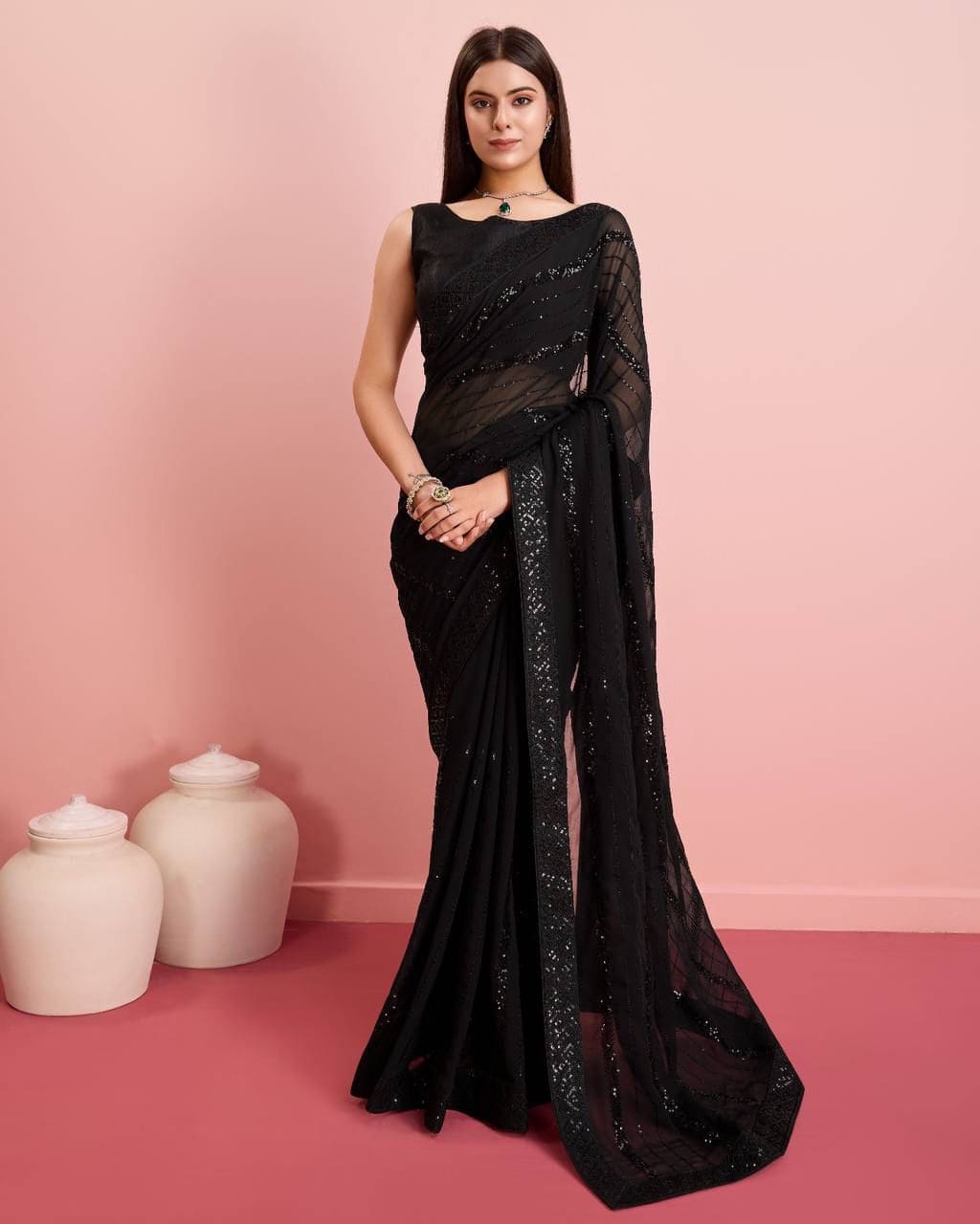 Party Wear Soft Premium Georgette Saree