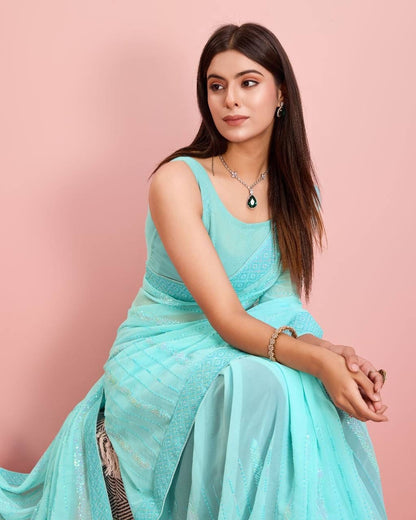 Party Wear Soft Premium Georgette Saree