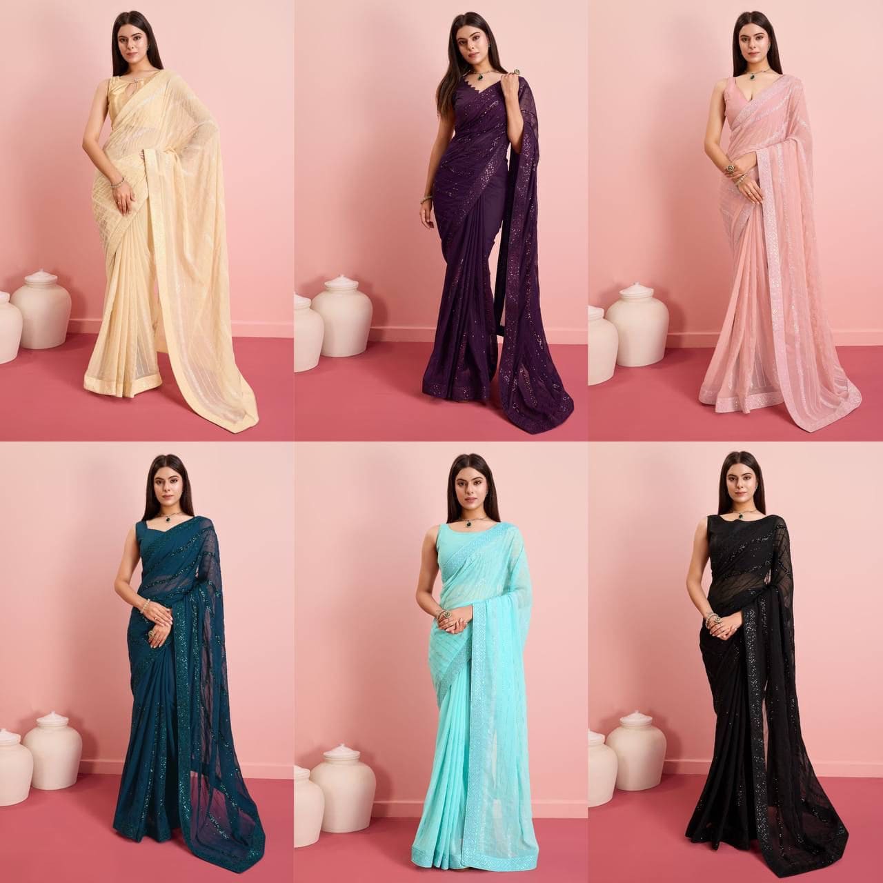 Party Wear Soft Premium Georgette Saree