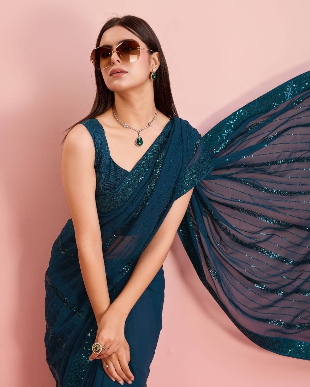 Party Wear Soft Premium Georgette Saree