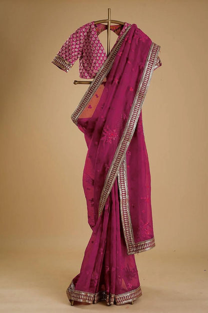 Party Wear Soft Premium Organza  Saree