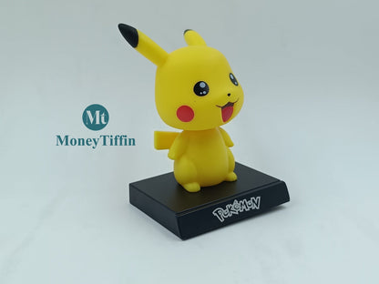 Pikachu Bobblehead Figure with Mobile Holder for Car Dashboard / Perfect Toy / Office Desk and Table