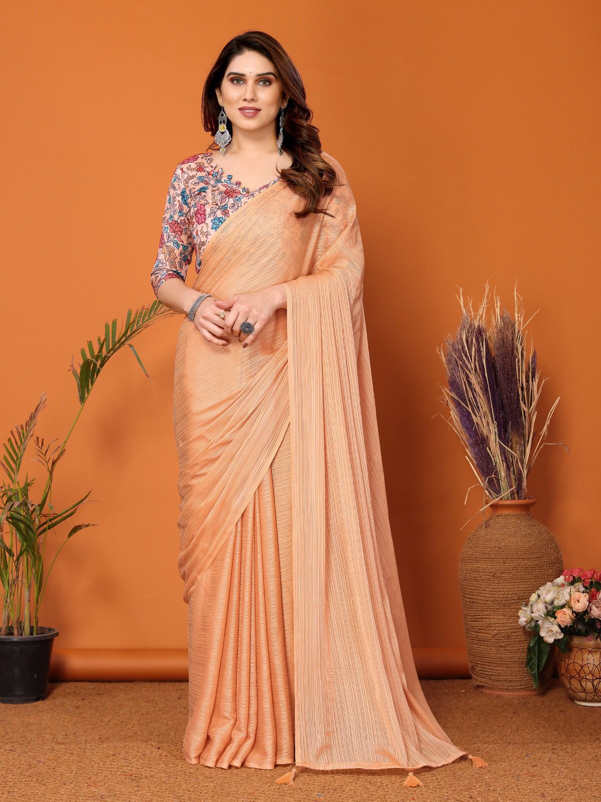 Polyester Zari silk Saree With Beautiful Tone Colour