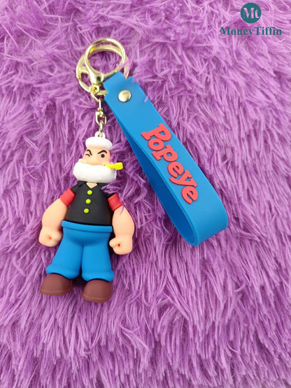 3D Premium Popeye Character Keychain