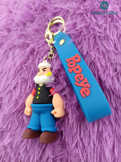 3D Premium Popeye Character Keychain