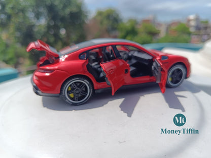 Porche - Diecast Metal Car RED Color ( 1:32 Scale Simulation Sound and Light Pull Back Series )