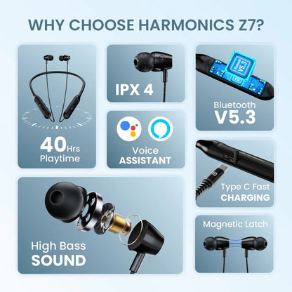 Portronics Harmonics Z7 Neckband Earphone ( 1 Year Warranty )