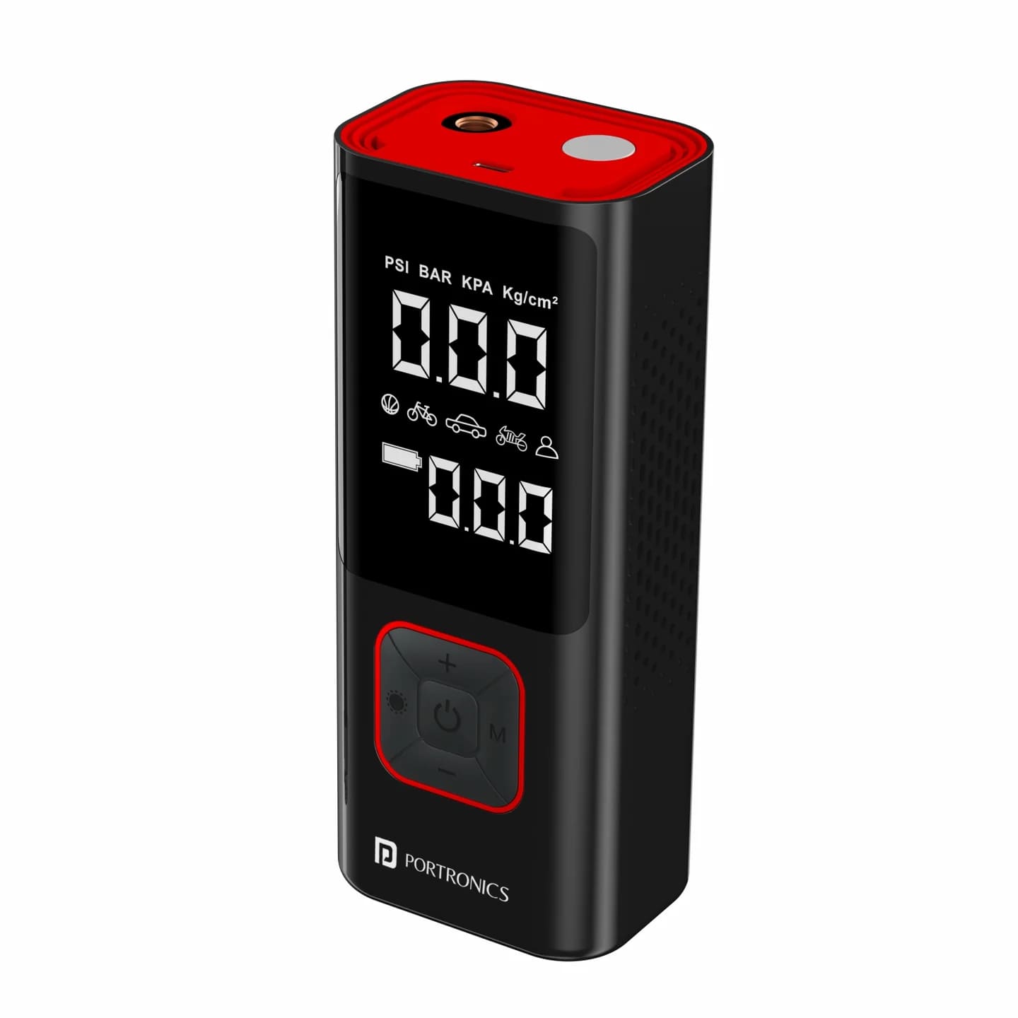 Portronics Vayu 2.0 Rechargeable Tyre Inflator ( 1 Year Warranty )