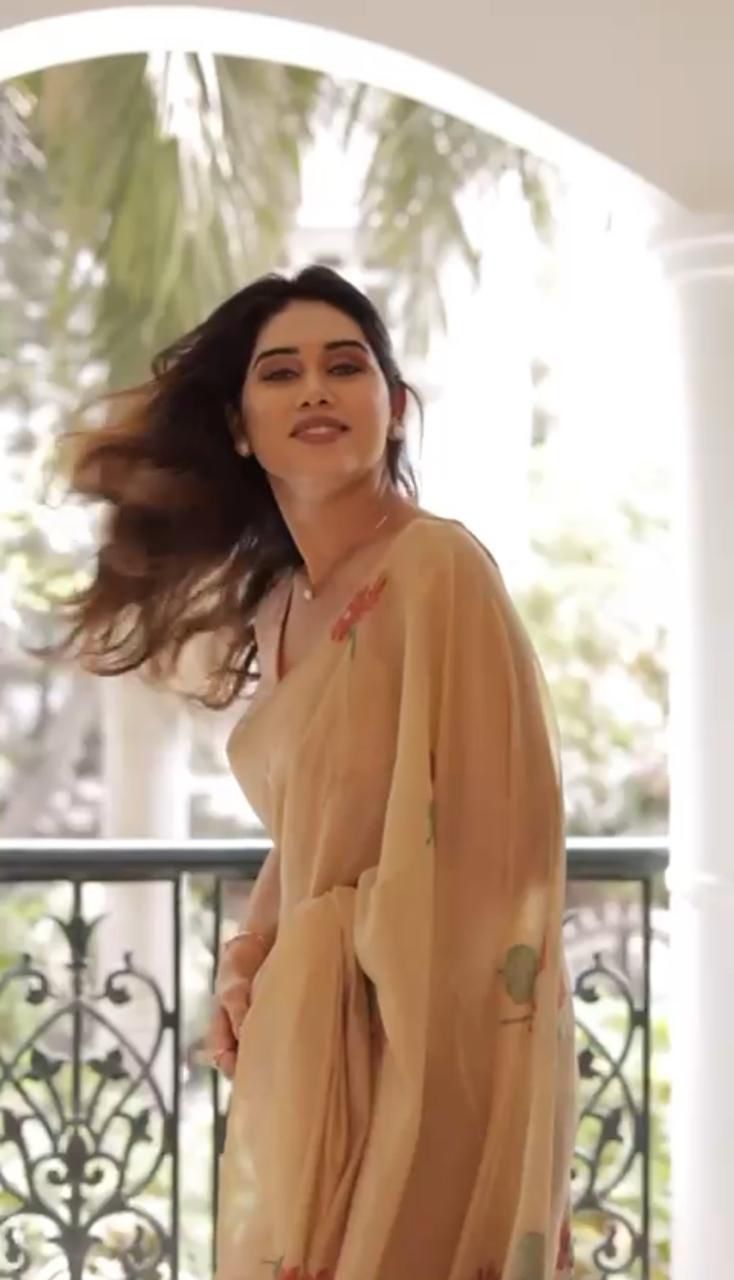 Pure Linen Digital Print Saree For Casual Wear