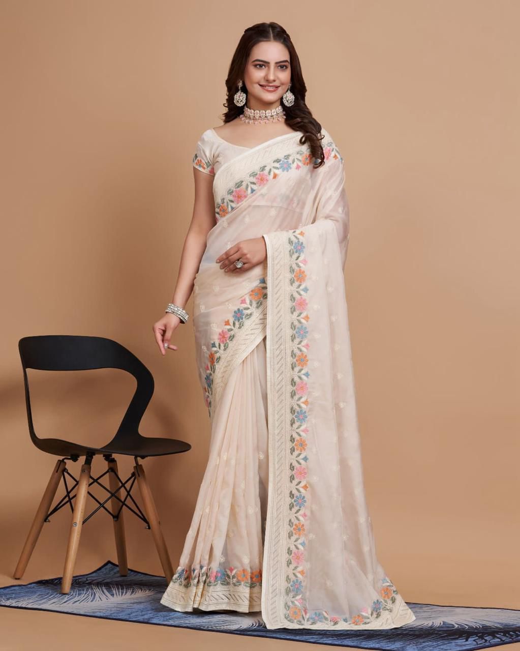 Party Wear Taby Silk Organza Saree