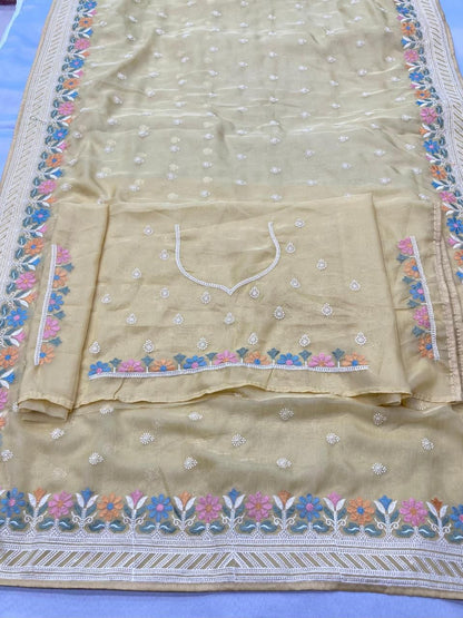 Party Wear Taby Silk Organza Saree