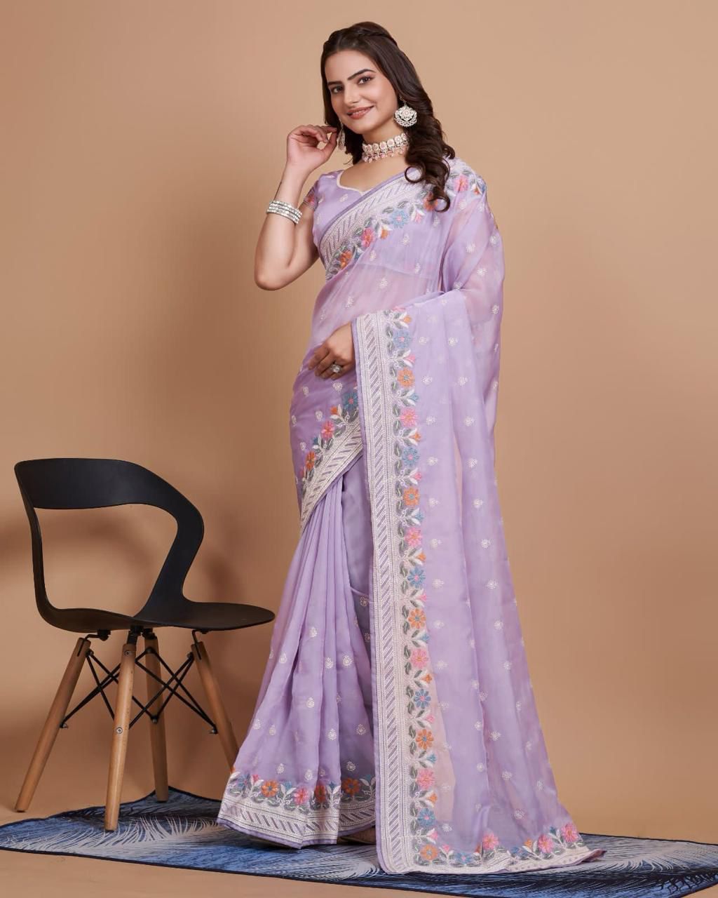 Party Wear Taby Silk Organza Saree