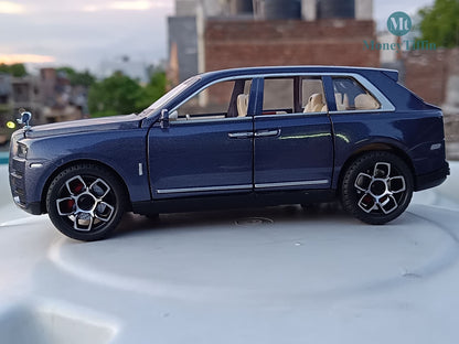 Rolls-Royce Cullinan - Diecast Metal Car PURPLE Color | ( 1:24 Scale Simulation Sound and Light Pull Back Series )