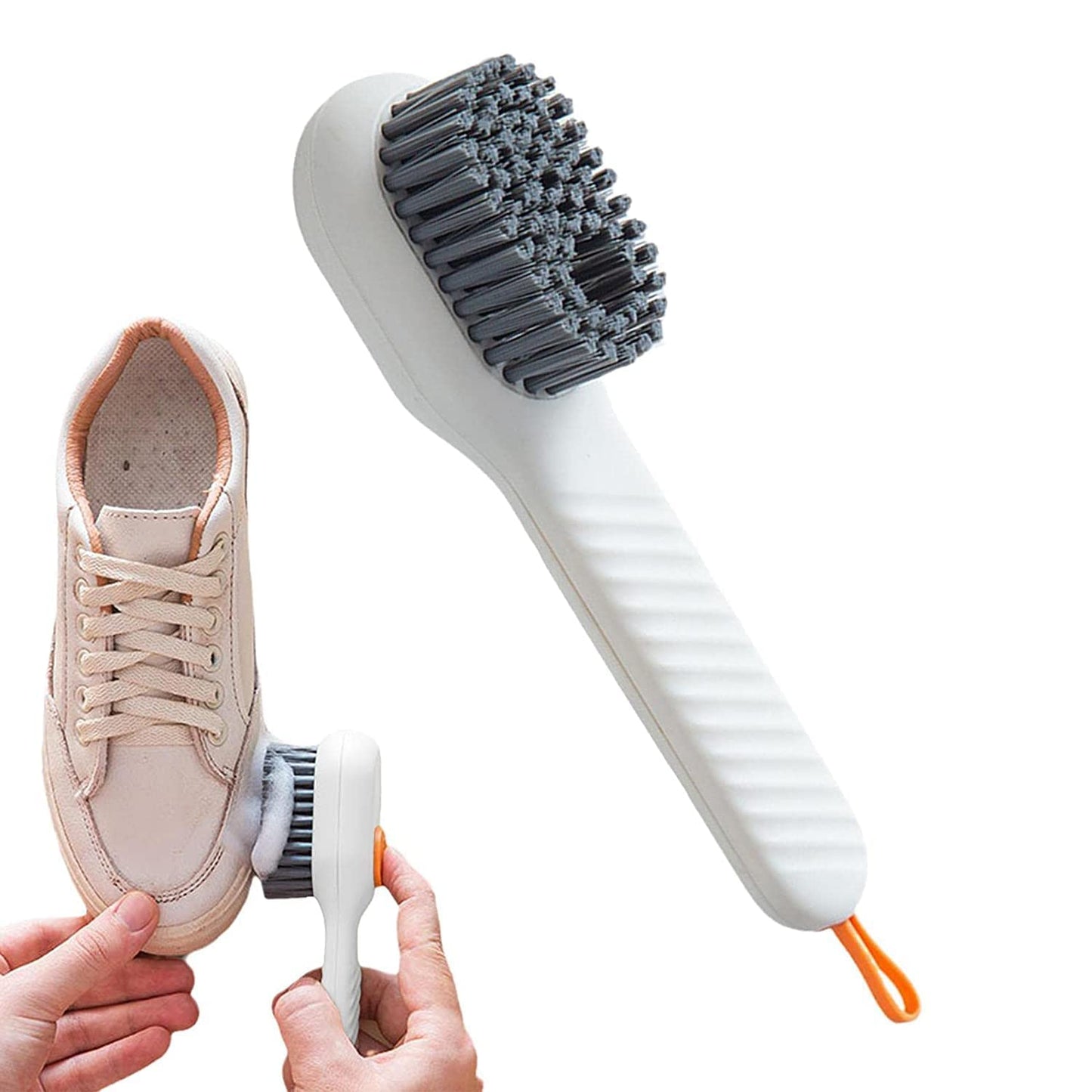 Soap Dispensing Cleaning Brush with Handle Scrubbing Reusable Washing Shoe Brush for Shoes