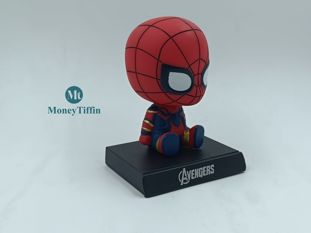 Super Hero Spiderman Bobblehead Figures with Mobile Holder for Car Dashboard / Perfect Toy / Office Desk and Table