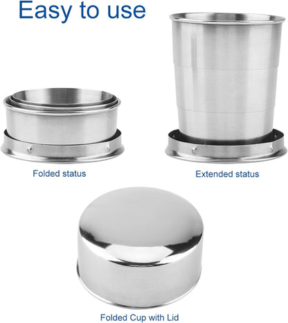 Foldable Stainless Steel Collapsible Travel Cup