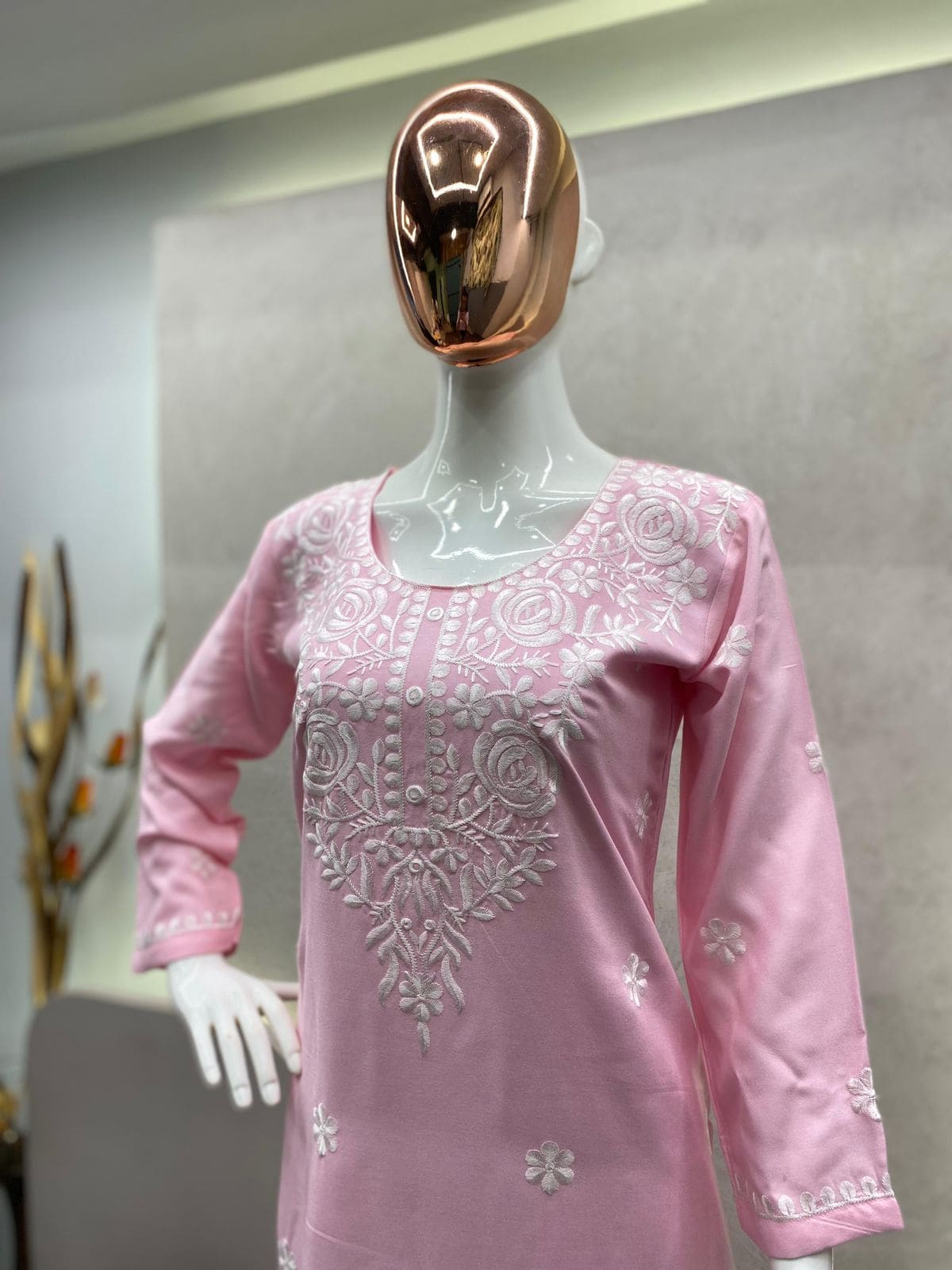 Summer Special Trending Rayon Top Cotton Thread Embroidered Work With Palazzo