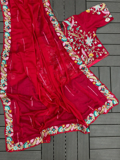 Super Trending Designer Saree Available in Multiple Color
