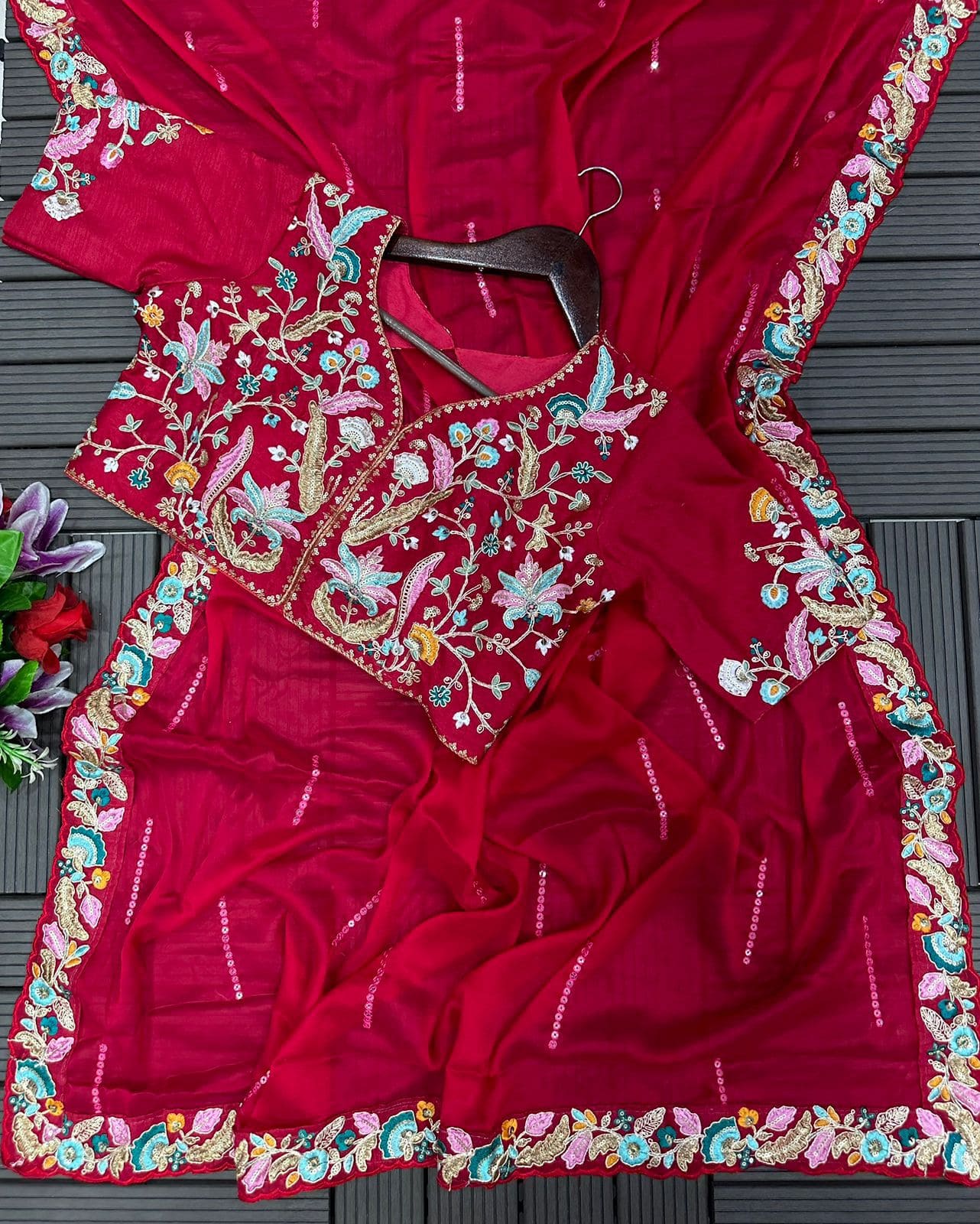 Super Trending Designer Saree Available in Multiple Color