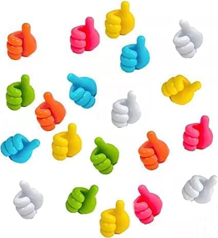 Thumb Shape Key Hooks - Pack of 10 | Multifunctional Silicone Clip Holder for Home, Office, and Car Organization