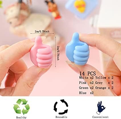 Thumb Shape Key Hooks - Pack of 10 | Multifunctional Silicone Clip Holder for Home, Office, and Car Organization