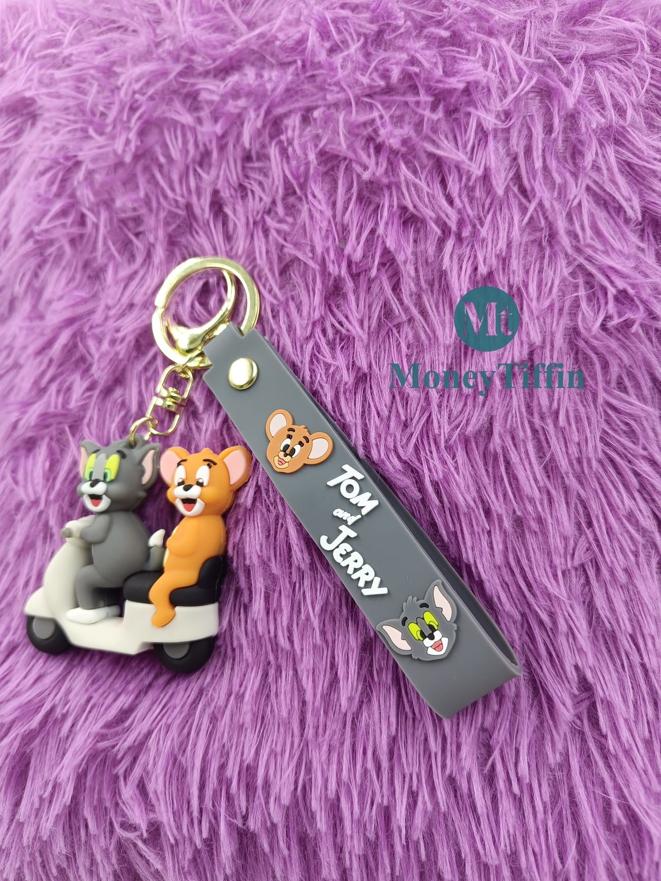 3D Premium Tom & Jerry On Scooter Keychain