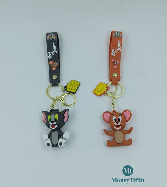 3D Premium Tom & Jerry Set Keychain