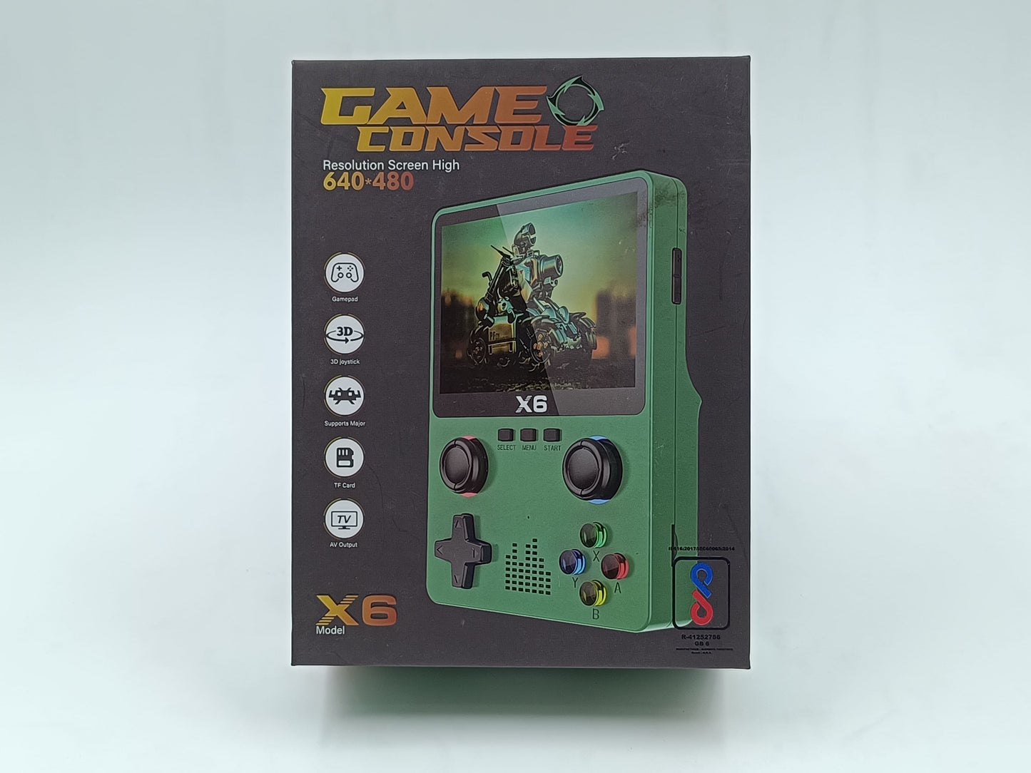 X6 Handheld Retro Game Console with 32G TF Card, Preloaded 6,000+ Games, Retro Gaming Console Supported 11 Emulators 3.5-inch IPS Screen (Green)