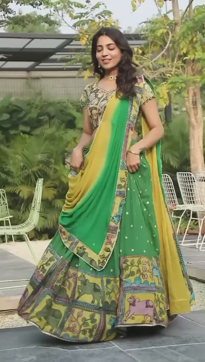 Chinon Lehenga Choli for festival